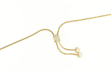 Load image into Gallery viewer, Gold Filled Retro Oval Opal Serpentine Chain Heart Bolo Necklace 16.75&quot;