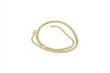 Load image into Gallery viewer, 10K Diamond Encrusted Wavy Link Tennis Necklace 16.75&quot; Yellow Gold