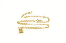 Load image into Gallery viewer, 14K Puffy Teddy Bear Stuffed Animal Twist Chain Necklace 18&quot; Yellow Gold