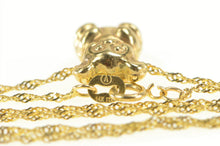 Load image into Gallery viewer, 14K Puffy Teddy Bear Stuffed Animal Twist Chain Necklace 18&quot; Yellow Gold