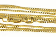 Load image into Gallery viewer, 14K 0.8mm Square Link Box Chain Classic Necklace 31&quot; Yellow Gold