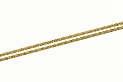 14K 1.4mm Snake Chain Classic Round Link Necklace 18