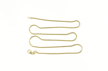 Load image into Gallery viewer, 14K 1.4mm Snake Chain Classic Round Link Necklace 18&quot; Yellow Gold