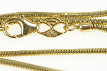 Load image into Gallery viewer, 14K 1.4mm Snake Chain Classic Round Link Necklace 18&quot; Yellow Gold
