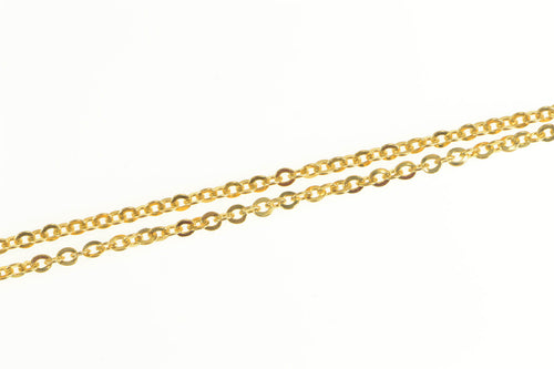14K 2.3mm Oval Cable Link Classic Vintage Chain Necklace 24