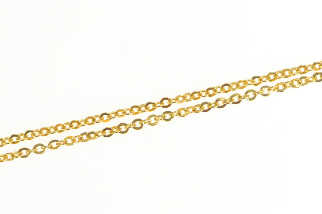 14K 2.3mm Oval Cable Link Classic Vintage Chain Necklace 24