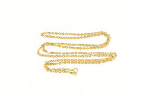 Load image into Gallery viewer, 14K 2.3mm Oval Cable Link Classic Vintage Chain Necklace 24&quot; Yellow Gold