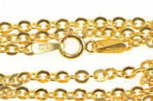 Load image into Gallery viewer, 14K 2.3mm Oval Cable Link Classic Vintage Chain Necklace 24&quot; Yellow Gold