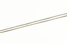 Load image into Gallery viewer, 14K 0.6mm Classic Square Chain Vintage Box Link Necklace 17.75&quot; White Gold