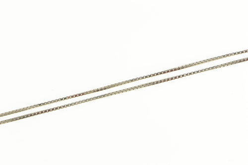 14K 0.6mm Classic Square Chain Vintage Box Link Necklace 17.75