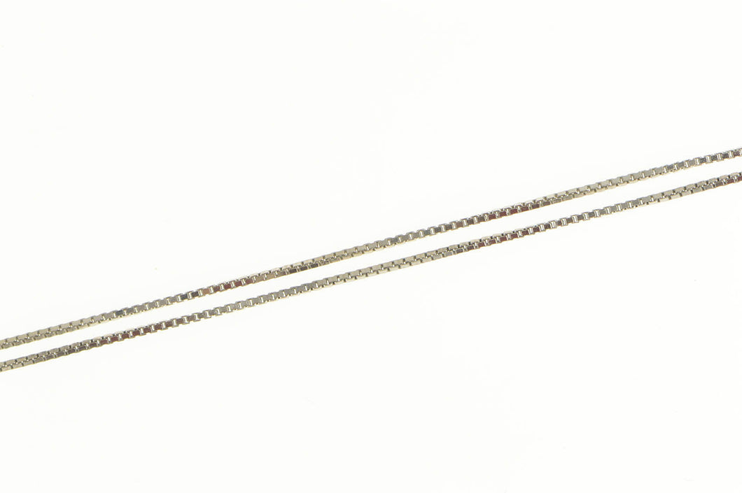 14K 0.6mm Classic Square Chain Vintage Box Link Necklace 17.75