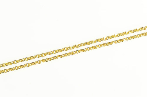 14K 1.5mm Cable Chain Classic Oval Link Necklace 16