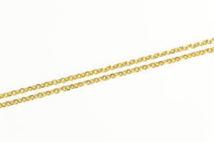 14K 1.5mm Cable Chain Classic Oval Link Necklace 16" Yellow Gold