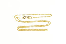 Load image into Gallery viewer, 14K 1.5mm Cable Chain Classic Oval Link Necklace 16&quot; Yellow Gold