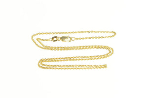 14K 1.5mm Cable Chain Classic Oval Link Necklace 16" Yellow Gold