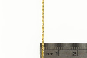 14K 1.5mm Cable Chain Classic Oval Link Necklace 16" Yellow Gold