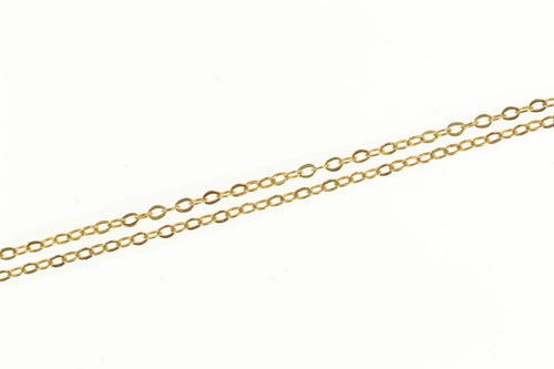 Gold Filled 1.4mm Chain Cable Oval Classic Link Necklace 17.75