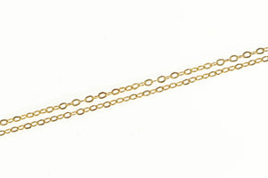Gold Filled 1.4mm Chain Cable Oval Classic Link Necklace 17.75"