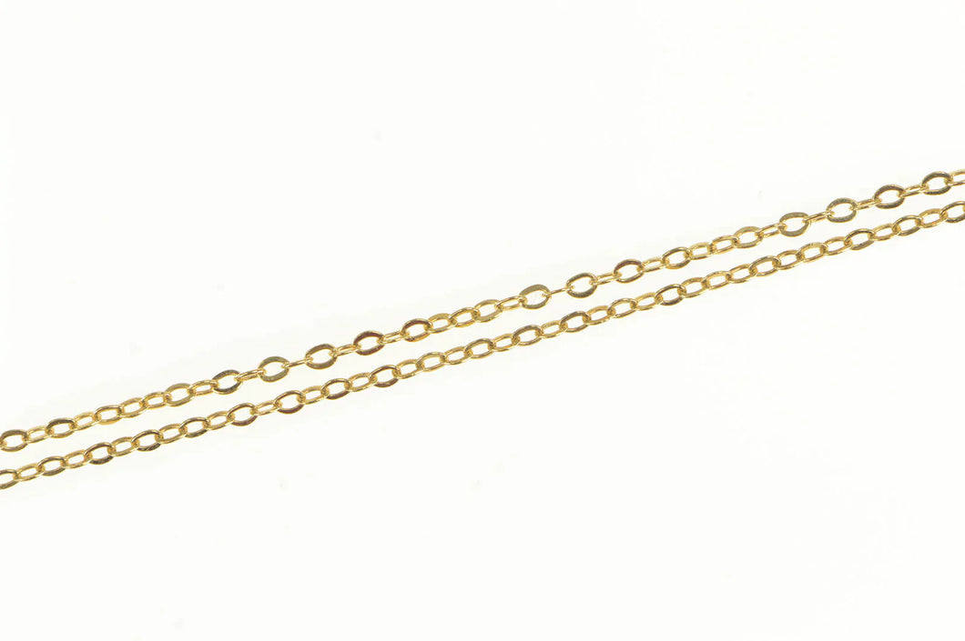 Gold Filled 1.4mm Chain Cable Oval Classic Link Necklace 17.75