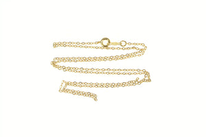 Gold Filled 1.4mm Chain Cable Oval Classic Link Necklace 17.75"