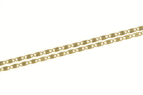 14K 1.8mm Spiral Link Pressed Fancy Chain Necklace 19