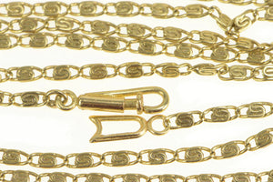 14K 1.8mm Spiral Link Pressed Fancy Chain Necklace 19" Yellow Gold