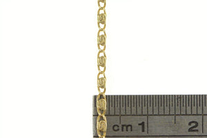14K 1.8mm Spiral Link Pressed Fancy Chain Necklace 19" Yellow Gold