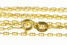 Load image into Gallery viewer, 18K 1.3mm Squared Anchor Link Classic Chain Necklace 17.75&quot; Yellow Gold