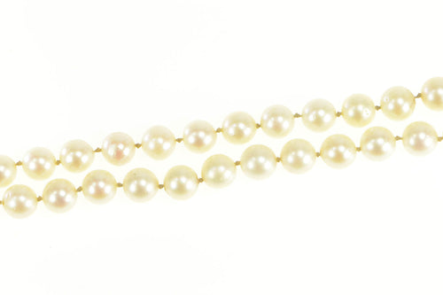 14K Vintage Pearl Classic 6.5-7.0mm Strand Necklace 16.25