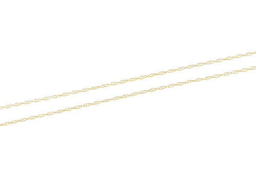 10K 0.5mm Rolling Twist Spiral Woven Chain Link Necklace 19