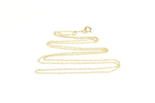 Load image into Gallery viewer, 10K 0.5mm Rolling Twist Spiral Woven Chain Link Necklace 19&quot; Yellow Gold