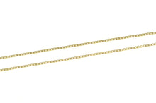 Load image into Gallery viewer, 14K 0.7mm Square Link Vintage Box Chain Necklace 21&quot; Yellow Gold
