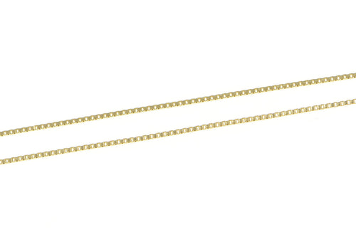 14K 0.7mm Square Link Vintage Box Chain Necklace 21