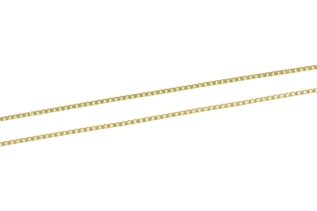 14K 0.7mm Square Link Vintage Box Chain Necklace 21