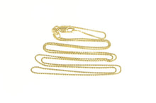 Load image into Gallery viewer, 14K 0.7mm Square Link Vintage Box Chain Necklace 21&quot; Yellow Gold
