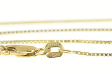 Load image into Gallery viewer, 14K 0.7mm Square Link Vintage Box Chain Necklace 21&quot; Yellow Gold