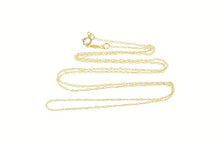 Load image into Gallery viewer, 14K 0.8mm Simple Classic Rolling Twist Chain Necklace 19&quot; Yellow Gold