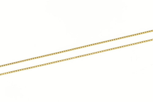 14K 0.7mm Box Link Square Classic Chain Necklace 20