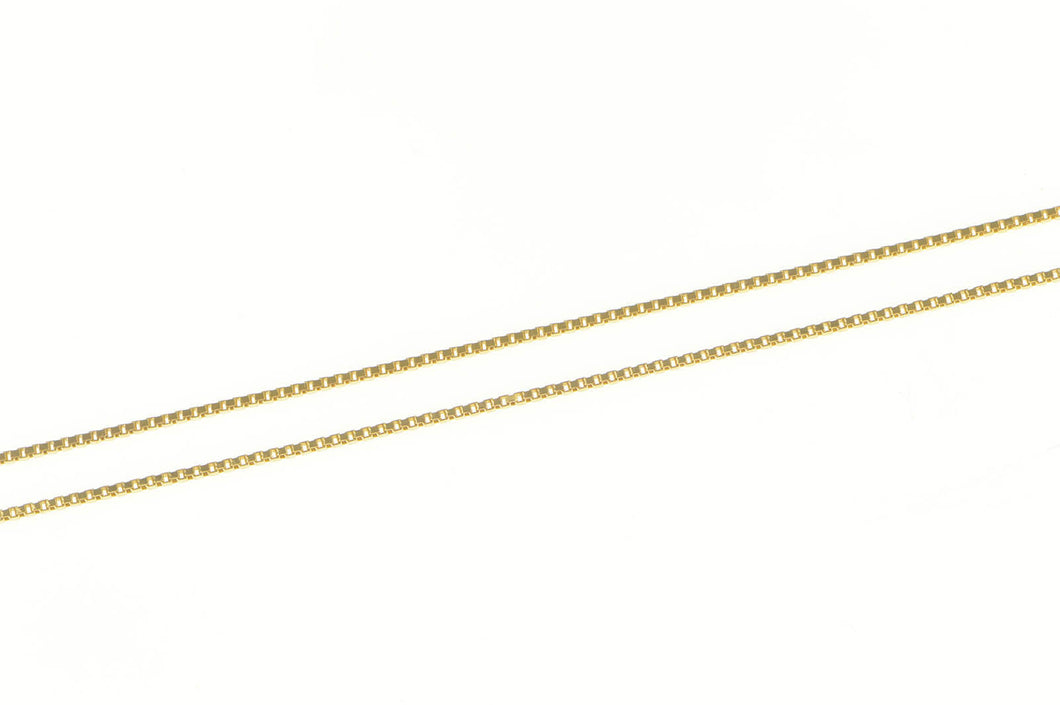 14K 0.7mm Box Link Square Classic Chain Necklace 20