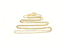 Load image into Gallery viewer, 14K 0.7mm Box Link Square Classic Chain Necklace 20&quot; Yellow Gold
