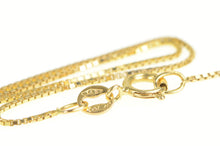 Load image into Gallery viewer, 14K 0.7mm Box Link Square Classic Chain Necklace 20&quot; Yellow Gold