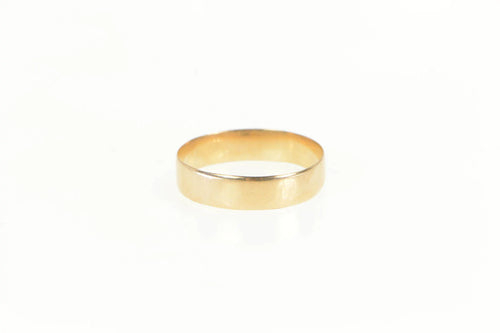 18K 4.2mm Victorian Classic Simple Wedding Band Ring Yellow Gold