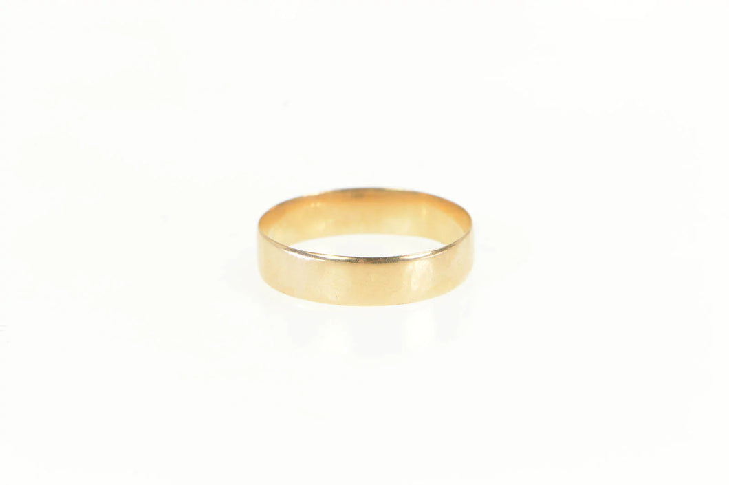 18K 4.2mm Victorian Classic Simple Wedding Band Ring Yellow Gold