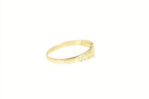14K K Monogram Initial Name Childs Baby Ring Yellow Gold