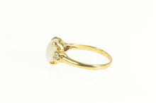Load image into Gallery viewer, 14K Oval Natural Opal Cubic Zirconia Accent Ring Yellow Gold