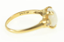Load image into Gallery viewer, 14K Oval Natural Opal Cubic Zirconia Accent Ring Yellow Gold