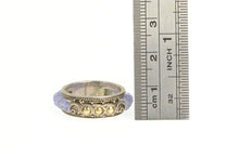 Load image into Gallery viewer, Sterling Silver 18K Gold Amethyst Beaded Ornate Band Ring