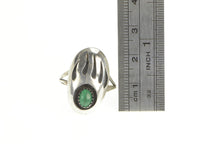 Load image into Gallery viewer, Sterling Silver Native American Heartline Bear Claw Turquoise Ring