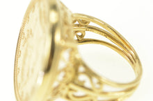 Load image into Gallery viewer, 14K 1881 Half Eagle $5 Five Dollar Filigree US Coin Ring Yellow Gold