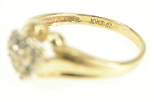 Load image into Gallery viewer, 10K Diamond Heart Cluster Love Symbol Statement Ring Yellow Gold